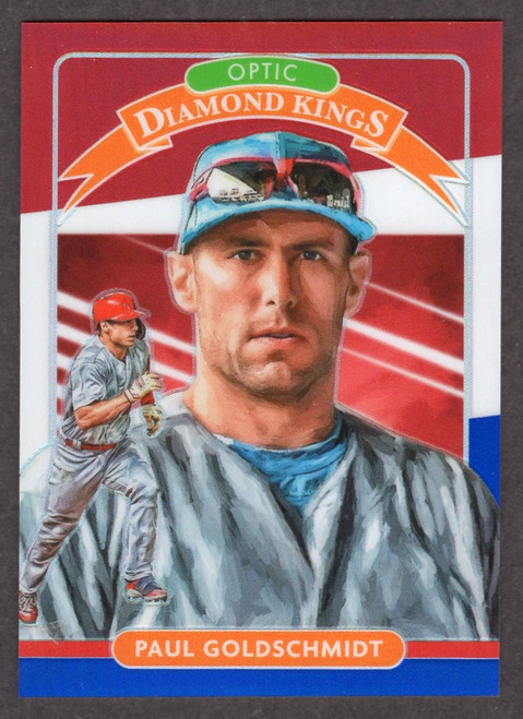 2020 Panini Donruss Optic #25 Paul Goldschmidt Diamond Kings Red White Blue Prizm 107/150