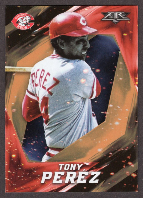 2017 Topps Fire #67 Tony Perez Orange Parallel 143/299