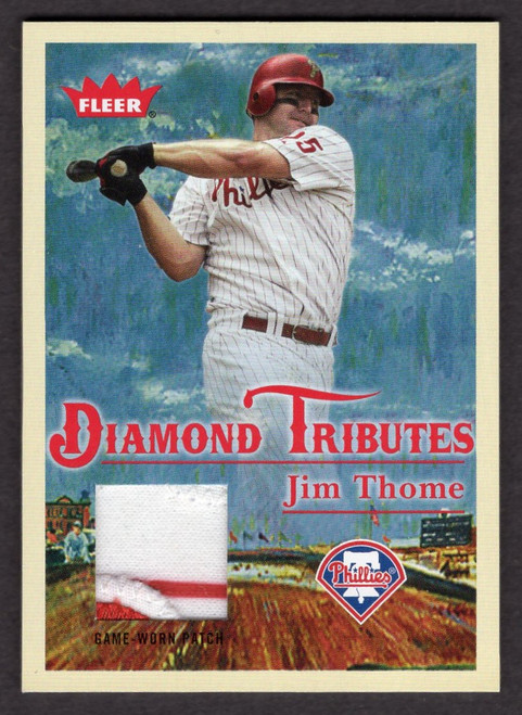 2005 Fleer #DTP/JT Jim Thome Diamond Tributes Game Used Jersey Patch 24/50