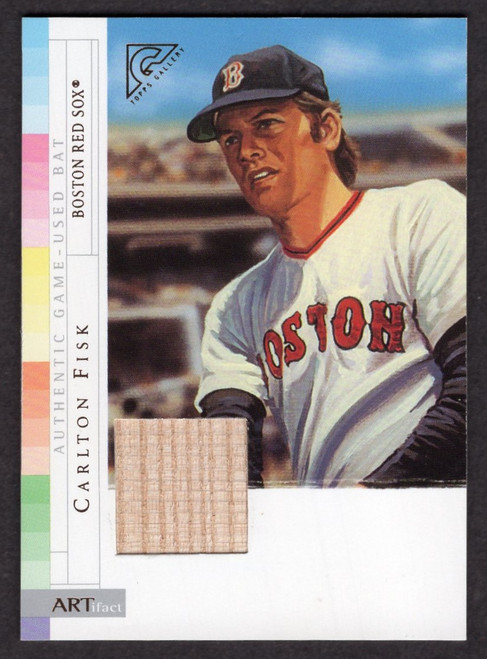 2003 Topps Gallery #AR-CF Carlton Fisk Artifact Game Used Bat Relic