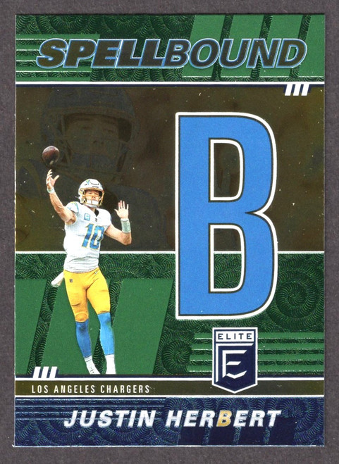 2022 Panini Donruss Elite #SB-JH4 Justin Herbert Spellbound 