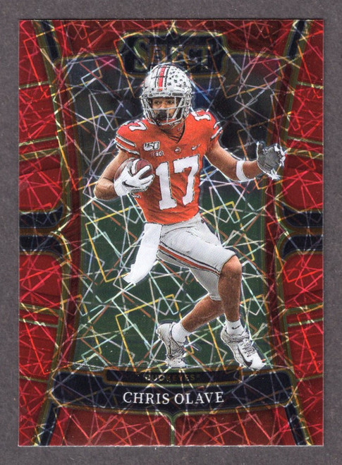 2023 Panini Select Draft Picks #61 Chris Olave Red Lazer Prizm