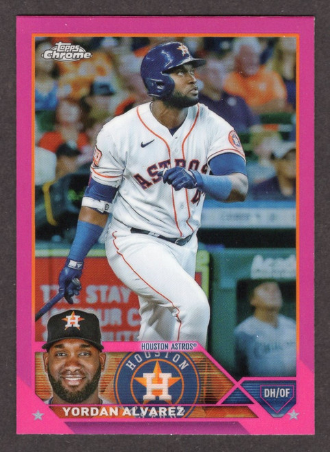 2023 Topps Chrome #201 Yordan Alvarez Pink Refractor