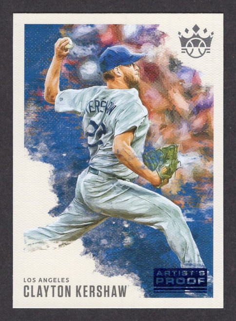 2020 Panini Diamond Kings #57 Clayton Kershaw Blue Artist's Proof Parallel