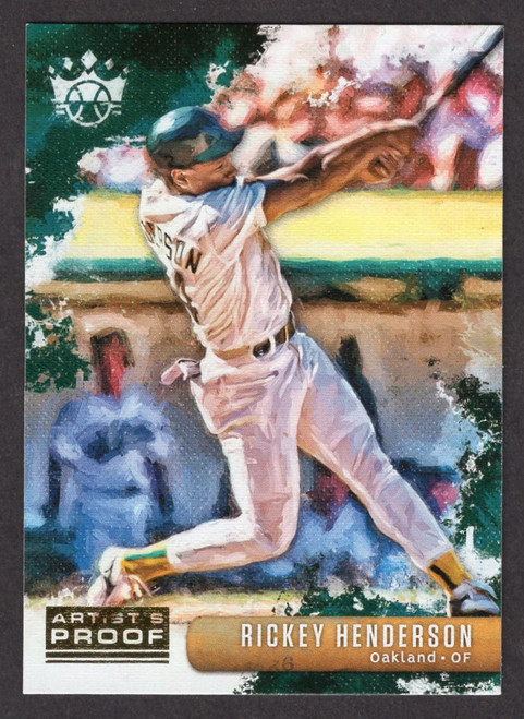 2019 Panini Diamond Kings #85 Rickey Henderson Artist's Proof