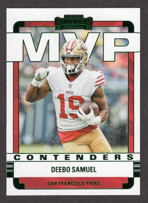 2022 Panini Contenders #MVP-DSM Deebo Samuel MVP Contenders Green Foil