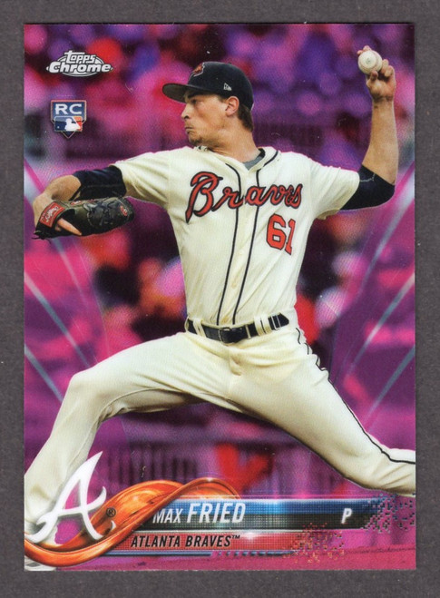 2018 Topps Chrome #66 Max Fried Pink Refractor Rookie/RC