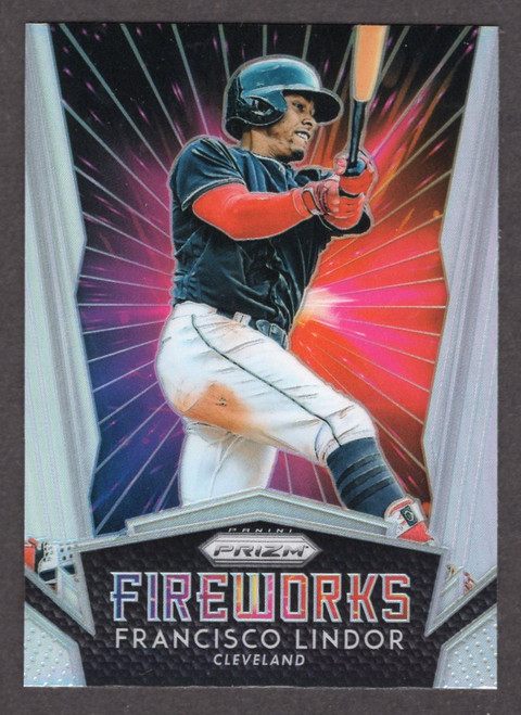 2019 Panini Prizm #F11 Francisco Lindor Fireworks Silver Prizm