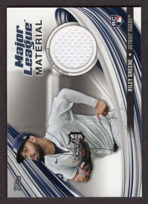 2023 Topps Update #MLM-RG Riley Greene Major League Material Jersey Relic