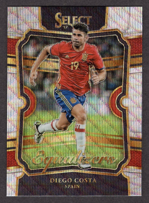 2017/18 Panini Select #EQ-25 Diego Costa Equalizers Silver Wave Prizm 