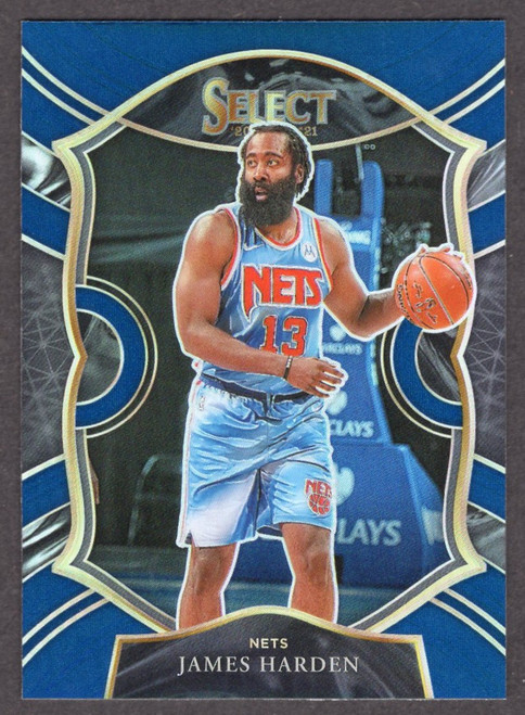 2020/21 Panini Select #12 James Harden Blue Prizm