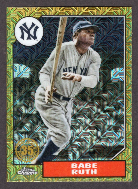 2022 Topps Series 2 #T87C2-42 Babe Ruth Silver Pack Chrome Refractor