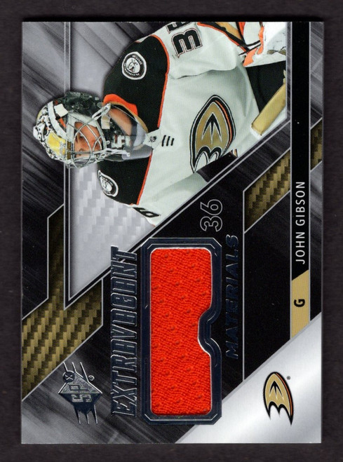 2019/20 Upper Deck SPX #EX-JG John Gibson Extravagant Materials Game Used Jersey Relic