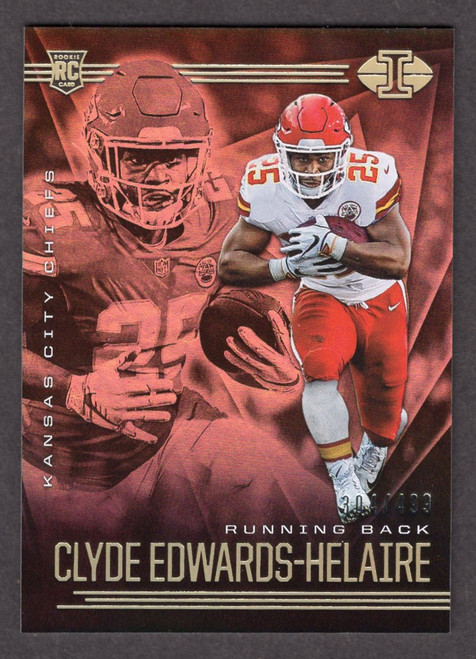 2020 Panini Illusions #15 Clyde Edwards-Helaire Bronze Parallel Rookie/RC 304/499