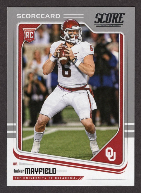 2018 Panini Score #351 Baker Mayfield Scorecard Rookie/RC