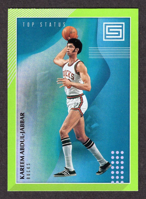 2018/19 Panini Status #5 Kareem Abdul-Jabbar Top Status Green Parallel