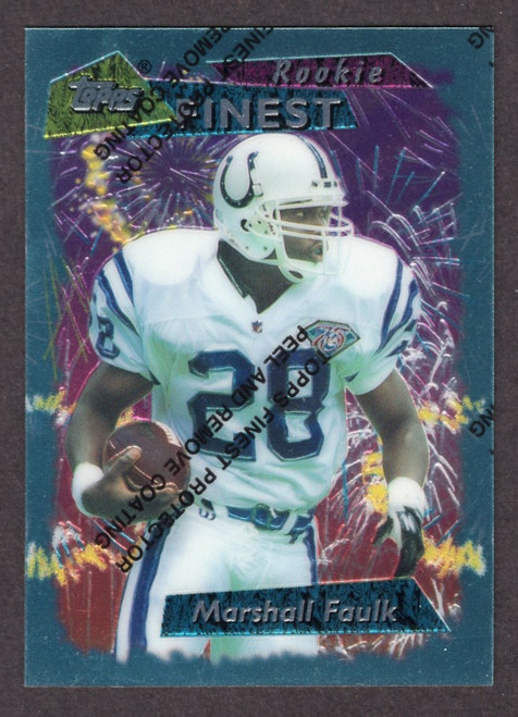 1995 Topps Finest #125 Marshall Faulk Rookie/RC (With Coating)