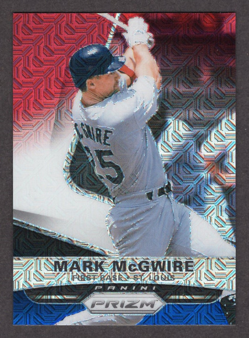 2015 Panini Prizm #161 Mark McGwire Red White Blue Mojo Prizm