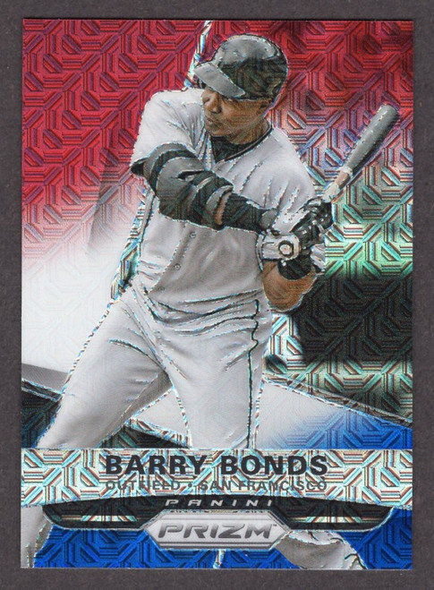 2015 Panini Prizm #167 Barry Bonds Red White Blue Mojo Prizm 