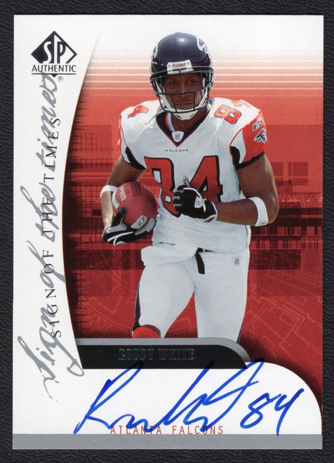 2005 Upper Deck SP Authentic #SOT-RW Roddy White Sign Of The Times Rookie Autograph