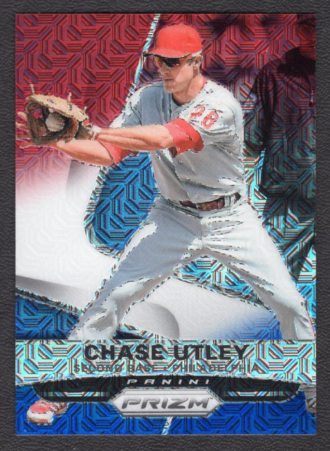 2015 Panini Prizm #41 Chase Utley Red White Blue Mojo Prizm