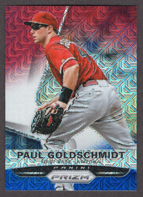 2015 Panini Prizm #128 Paul Goldschmidt Red White Blue Mojo Prizm