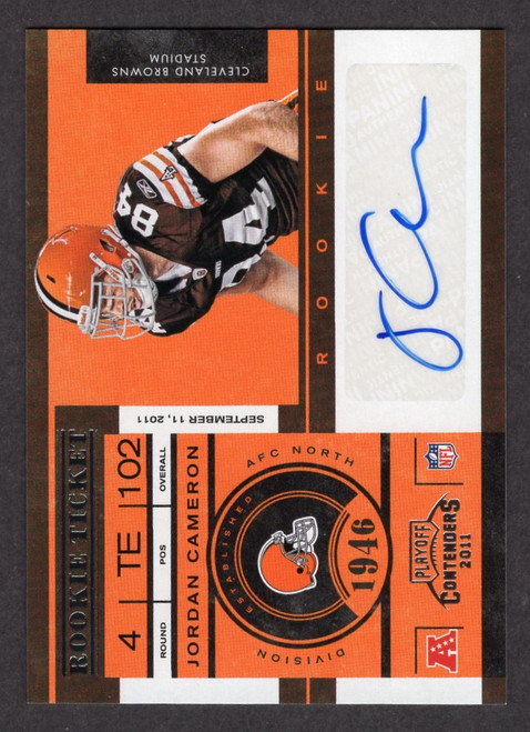 2012 Panini Contenders #144 Jordan Cameron Rookie Ticket Autograph