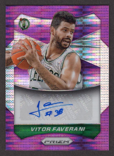 2014/15 Panini Prizm #72 Vitor Faverani Pink Pulsar Prizm Rookie Autograph 44/49