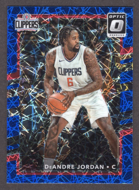 2017/18 Panini Donruss Optic #64 DeAndre Jordan Blue Velocity Prizm