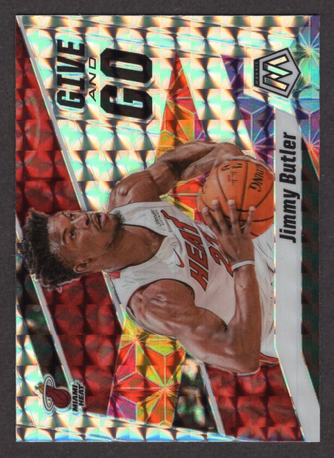 2019/20 Panini Mosaic #15 Jimmy Butler Give And Go Silver Przim