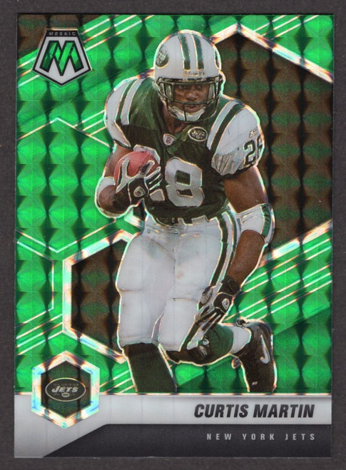 2021 Panini Mosaic #156 Curtis Martin Green Prizm 