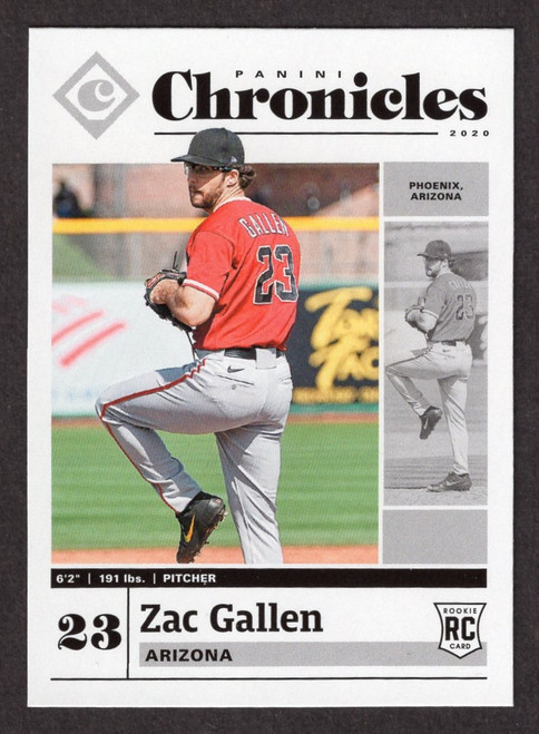 2020 Panini Chronicles #39 Zac Gallen Rookie/RC