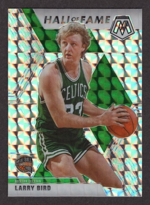 2019/20 Panini Mosaic #290 Larry Bird Hall Of Fame Silver Prizm