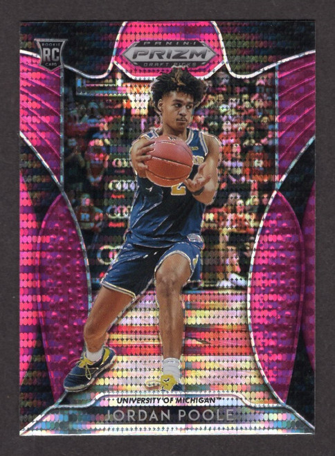 2019 Panini Prizm Draft Picks #92 Jordan Poole Pink Pulsar Rookie/RC