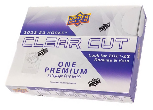 2022/23 Upper Deck Clear Cut Hockey Hobby Box (includes 2021/22 cards)