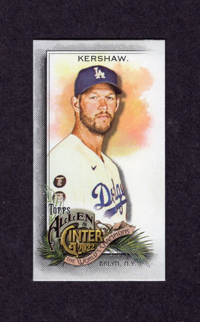 2022 Topps Allen & Ginter #85 Clayton Kershaw Mini