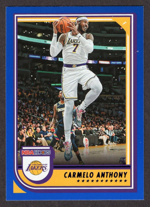 2022/23 Panini Hoops #174 Carmelo Anthony Blue