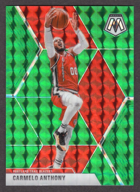 2019/20 Panini Mosaic #25 Carmelo Anthony Green Prizm