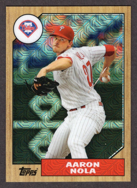 2017 Topps Series 1 #87-AN Aaron Nola Silver Pack Chrome Refractor 