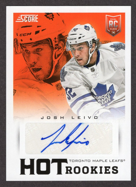 2013/14 Panini Score #717 Josh Leivo Hot Rookies Autograph