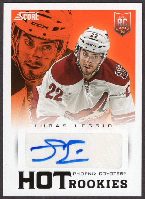 2013-14 Panini Score #715 Lucas Lessio Hot Rookies Rookie/RC Autograph