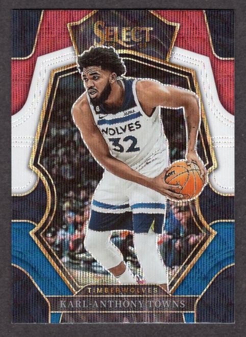 2022/23 Panini Select #112 Karl-Anthony Towns Premier Level Tri-Color Prizm