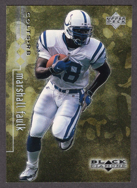 1998 Upper Deck Black Diamond #34 Marshall Faulk Triple Diamond Parallel Rookie/RC 0110/1500