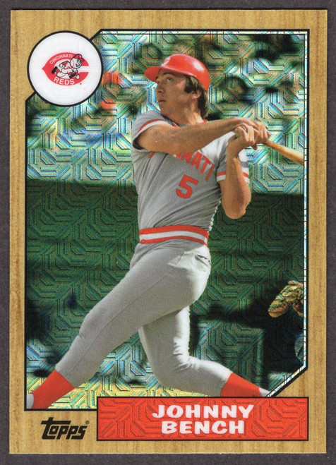 2017 Topps Series 1 #87-JBE Johnny Bench Silver Pack Chrome Mojo Refractor