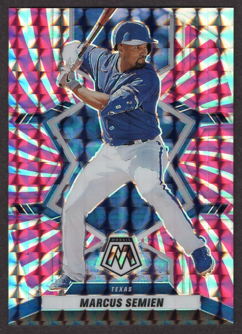 2022 Panini Prizm #5 Marcus Semien Pink Swirl Prizm 03/12