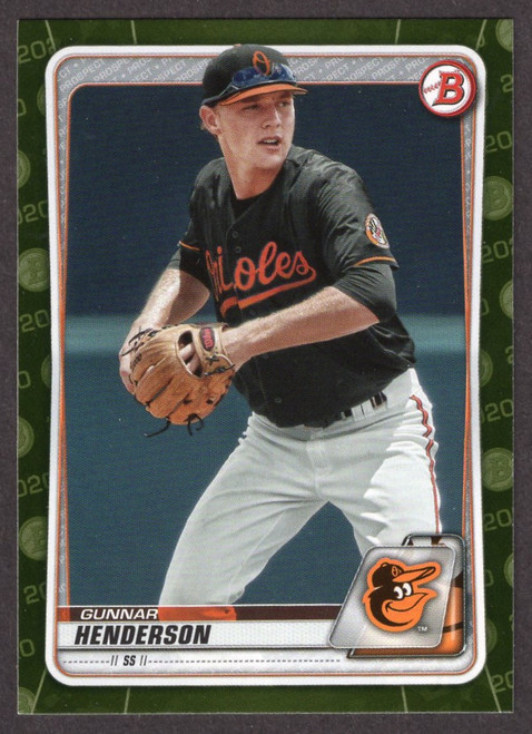 2020 Bowman #BP-134 Gunnar Henderson Camo Parallel