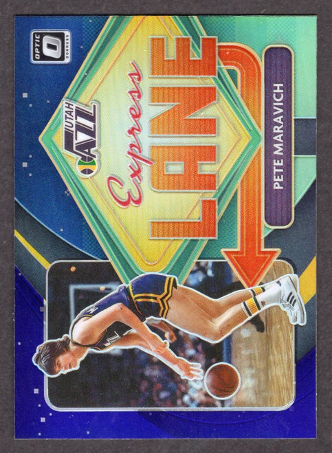 2020/21 Panini Donruss Optic #6 Pete Maravich Express Lane Blue Prizm