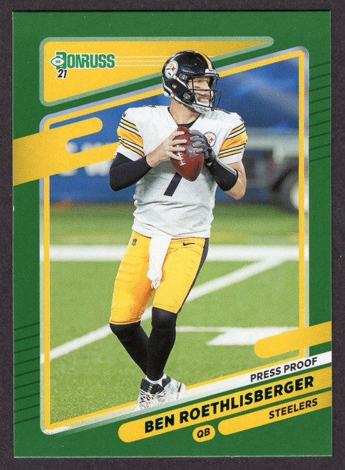 2021 Panini Donruss #19 Ben Roethlisberger Press Proof Green