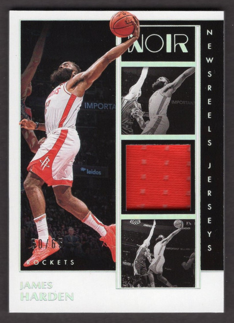 2019/20 Panini Noir #NJ-JHD James Harden Newsreels Jerseys Game Used Relic 50/65