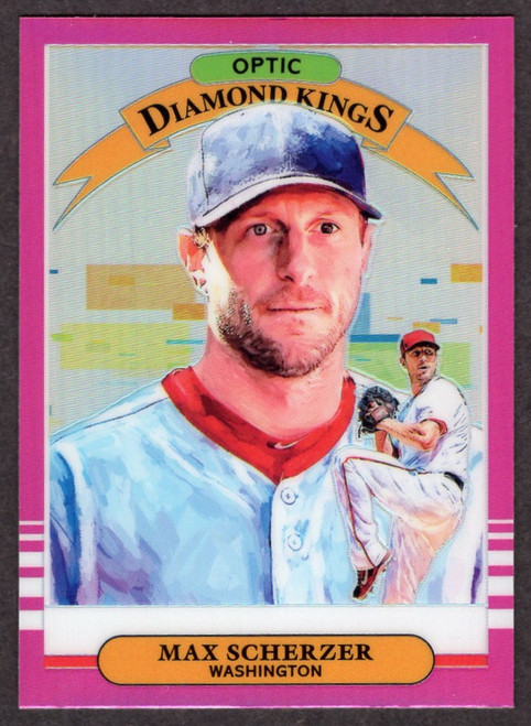 2019 Panini Donruss Optic #17 Max Scherzer Diamond Kings Pink Prizm 